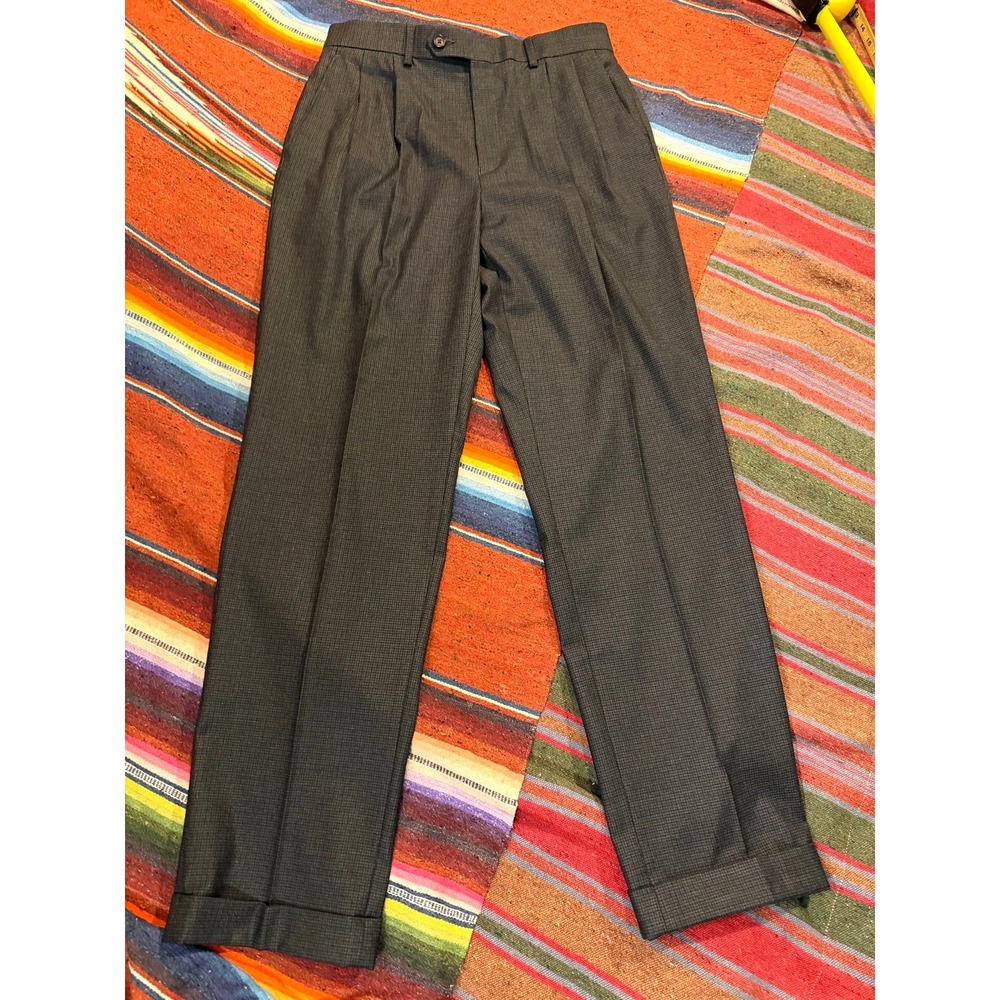 Ralph Ralph Lauren Men's Comfort Pleated Dress Pants 31Wx32L Gray/Brown